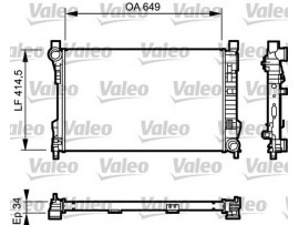 VALEO MERCEDES RADYATÖR 203/C270 CDI 612 GİRİŞ ÇIKIŞ ÇAPRAZ