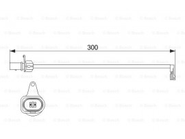 BOSCH VOLKSWAGEN Disk Balata İkaz Kablosu - Ön - 300 mm