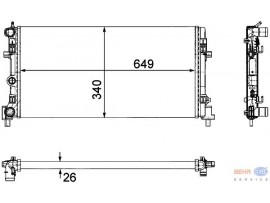 BEHR VOLKSWAGEN RADYATÖR POLO 09> 1,2-1,4