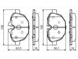 BOSCH BMW Disk Balata - Arka - [WVA 24562] - [106x56x17,80 mm]