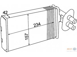 BEHR VOLKSWAGEN KALORİFER RADYATÖRÜ T4 KLİMALI