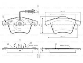 BOSCH VOLKSWAGEN Disk Balata - Ön - [WVA 23748] - [155,2/156,2x75/73,2x18,5/19,8 mm]