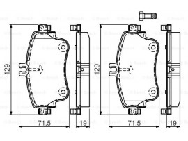 BOSCH MERCEDES Disk Balata - Ön - [WVA 25326] - [145X81X76mm]