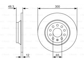 BOSCH VOLKSWAGEN ARKA DİSK PASSAT/Q3 14>