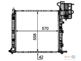 BEHR MERCEDES RADYATÖR VİTO 110 D K.LI 96>