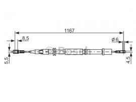 BOSCH MERCEDES Fren Teli, 1167  mm