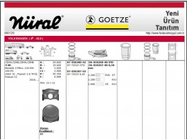 NURAL VOLKSWAGEN PİSTON 1.8 TFSİ CDHA,CDAA,CDAB 83.00mm 23 pim