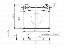 BOSCH MERCEDES FREN BALATASI 115/116/123/126 ARKA