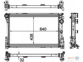 BEHR MERCEDES RADYATÖR 204/212 (OTOM. 6-7 vit.)