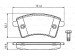 BOSCH UNIVERSAL Disk Balata - Ön - [WVA 24693] - [131,2x62,1x18,8 mm]