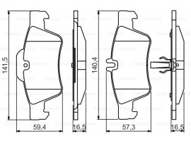 BOSCH MERCEDES FREN BALATASI 211/212/220/221 ARKA 02>