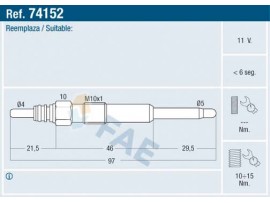 FAE VOLKSWAGEN KIZDIRMA BUJİSİ T5 1,9/2,5 AXB-AXD