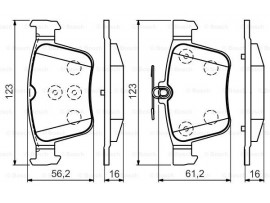 BOSCH VOLKSWAGEN ARKA BALATA GOLF A3/LEON 13>