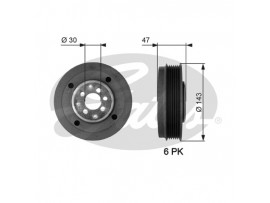 GATES VOLKSWAGEN KRANK KASNAĞI T5 1,9