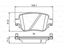 BOSCH VOLKSWAGEN FREN BALATASI ARKA CADDY 15>