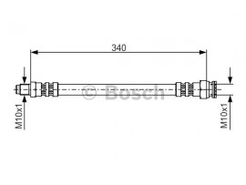 BOSCH MERCEDES Fren Hortumu; Ön, 340,00 mm